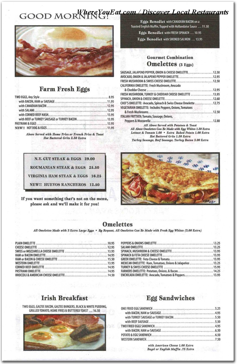 Emphasis Restaurant Cafe Menu