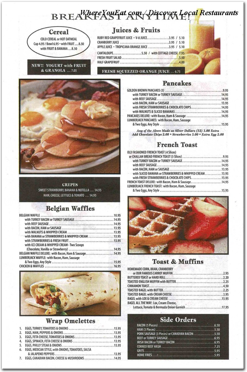 Emphasis Restaurant Cafe Menu