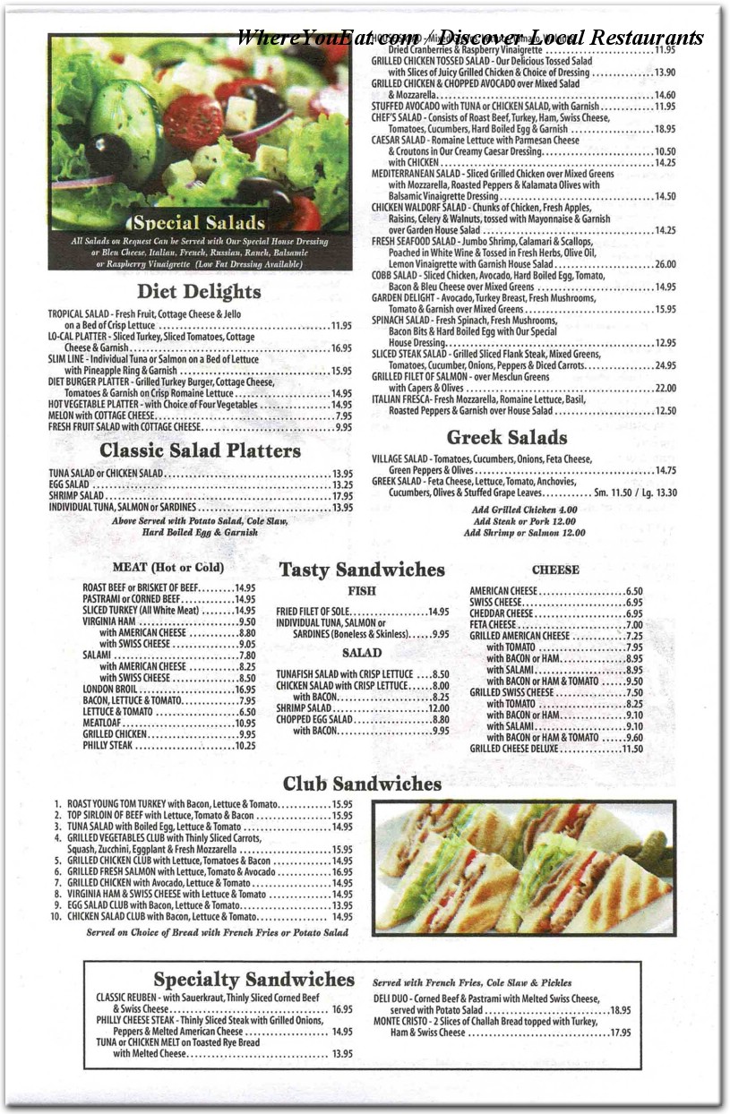 Emphasis Restaurant Cafe Menu