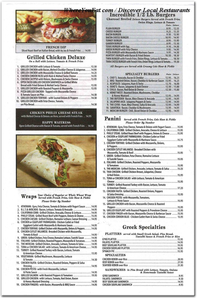 Emphasis Restaurant Cafe Menu